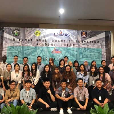 Students and lecturers attended International Quantity Surveying Academic Forum (IQSAF) at Unimas, Kuching on 25th August 2019