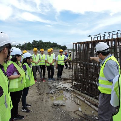 Visit to flyover and doubling Durin Bridge project site at Sibu-Durin Road constructed by Hock Seng Lee Bhd on 9 Nov 2018