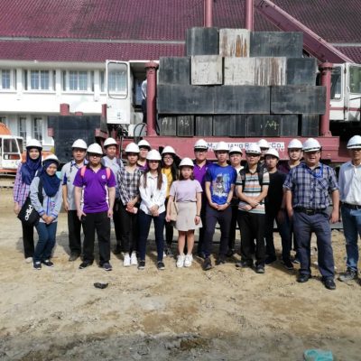 Site visit to witness the jack-in piling system at 6-Storey Sarawak Chinese Annual Conference Office Building site at Island Road on 25 Oct 2018